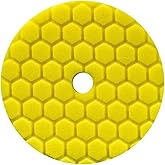 Chemical Guys BUFX111HEX6 Hex-Logic Quantum Heavy Cutting Pad, Yellow (6.5 Inch Pad Made for 6 Inch Backing Plates)