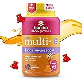 Honibe Kids Multivitamin Gummies Plus Immune Boost | Honey-Based Vitamins Made in Canada | Children's Chewable Gummy Vitamins