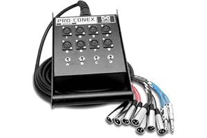 Hosa SH-8X4-25 Pro-Conex 8x4 Stage Box Snake - 25 foot