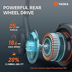 YADEA Electric Scooter Adults, Foldable Commuting