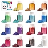 15 Bottles Slime & Candle Mica Powder, Resin Color
