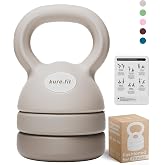 Adjustable Kettlebell for Women | 5LB, 8LB, 12LB | Home Strength Training | Kettlebell for women at home, with an illustrated