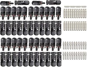 PowMr 48PCS Solar connectors - M-C-4 Male/Female IP67 Solar Connectors(24 Pairs Solar connectors)