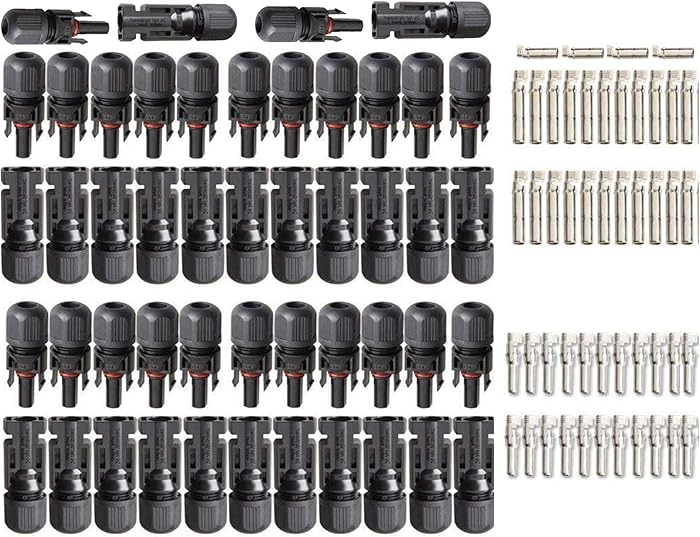 PowMr 48PCS Solar connectors - M-C-4 Male/Female IP67 Solar Connectors(24 Pairs Solar connectors)