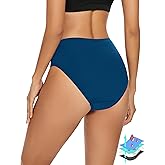 Leovqn Period Swimwear Leakproof Menstrual Bikini Waterproof Bottom UPF 50+ Swim Brief Light Flow - Teens Girls Women