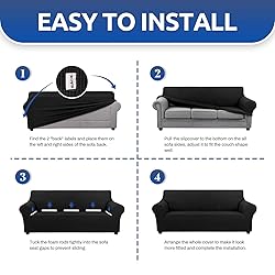 KEKUOU Stretch Loveseat Sofa Cover Slipcover,Couch