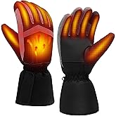 CODSOK Heated Gloves for Men Women, Electric 5V 5000mAh Rechargeable Waterproof Windproof Touch Screen Warming Gloves for Hiking, Cycling, Skiing, Camping, Snowboarding