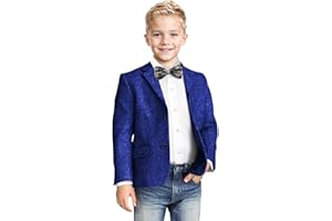 KSWYCT Boys Blazer Classic Jacket for Boy Wedding Retro Herringbone Casual Jacket Formal Tweed Patterned Sport Coat