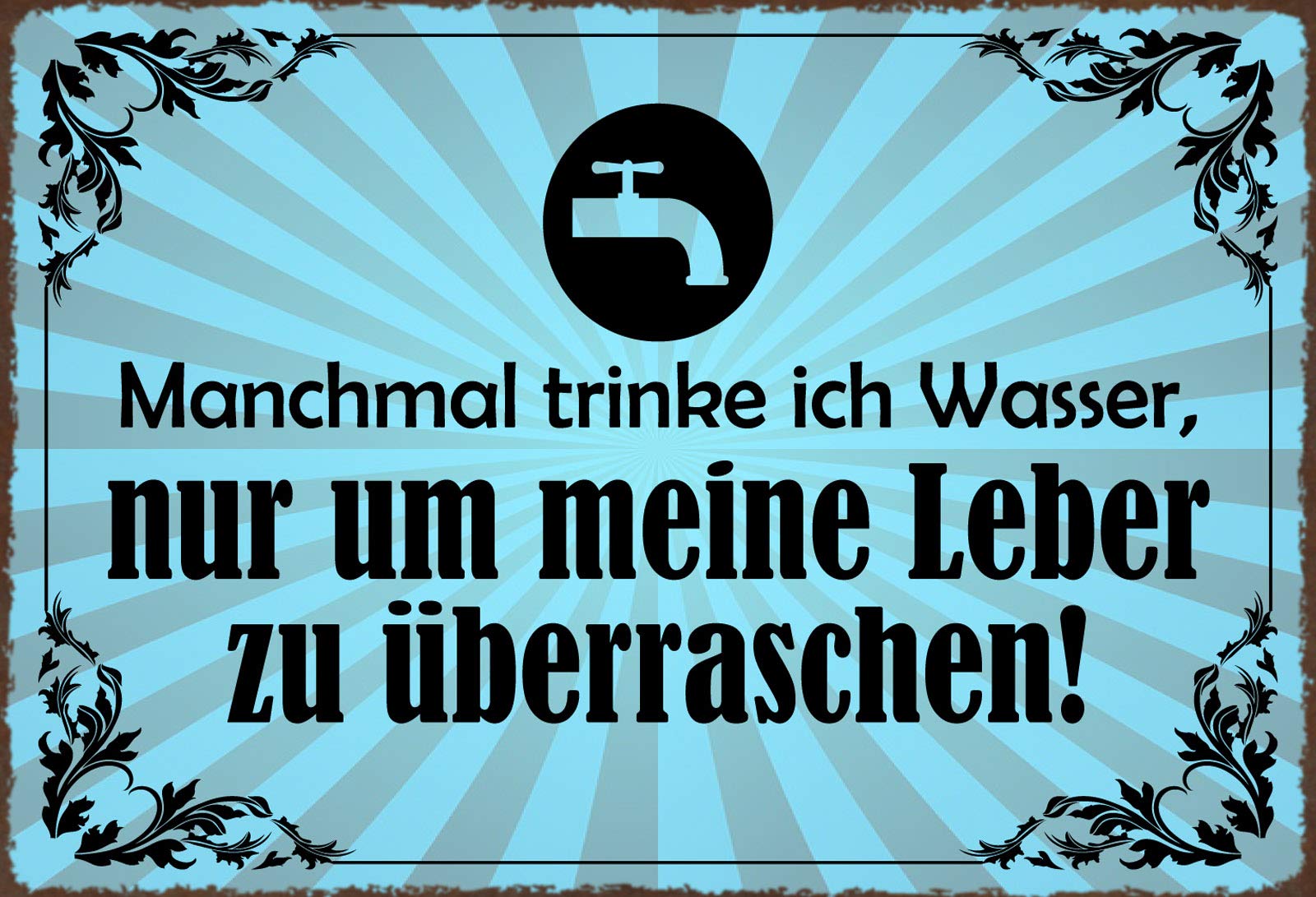 Schatzmix Tin-Plate Sign, Sheet metal, Multicoloured, 20x30 cm