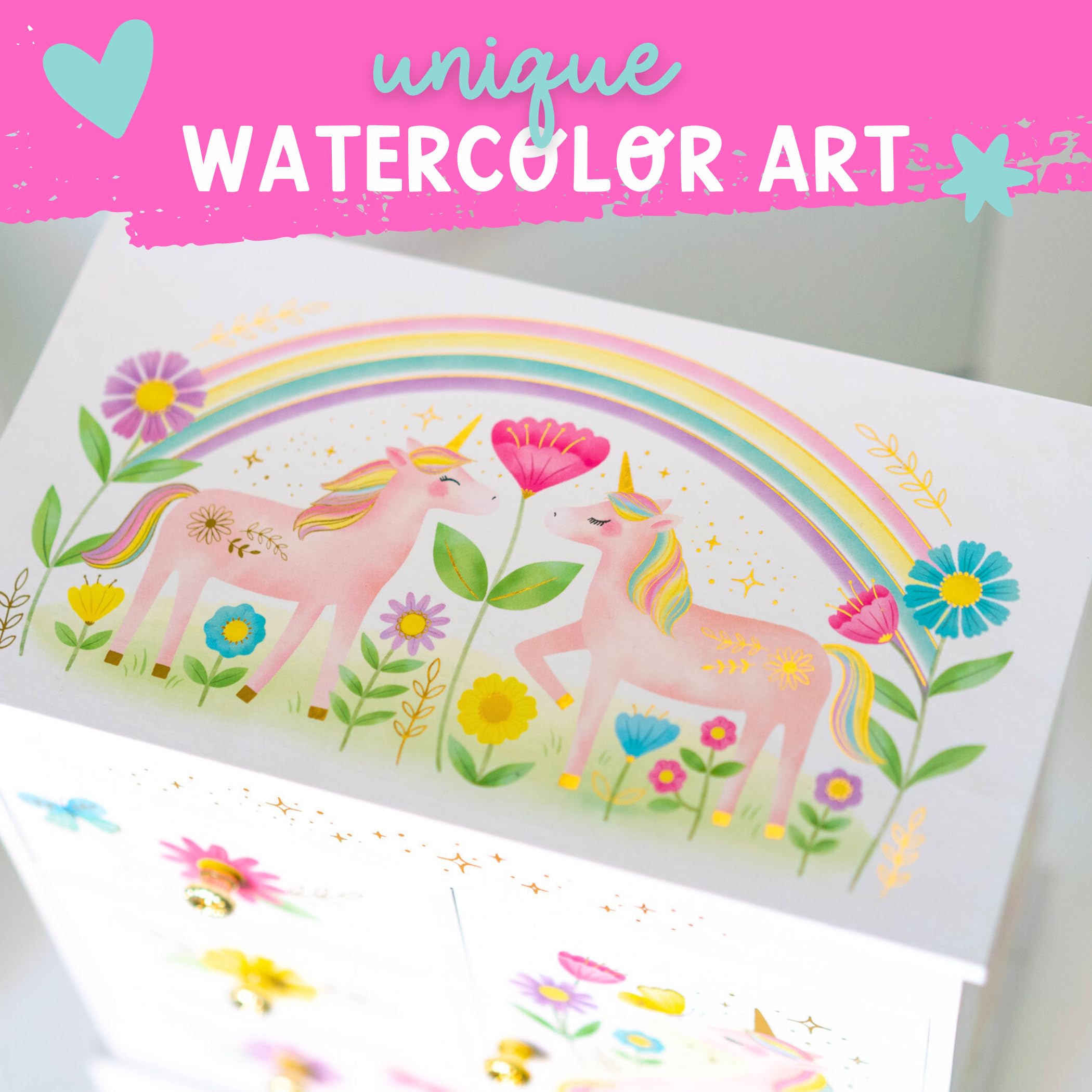 Giggle & Honey Unicorn Musical Jewelry Box for Girls - Unicorn Toys for Girls Age 4-6 - Kids Jewelry Box with Drawers - 9 x 5 x 9.3 in