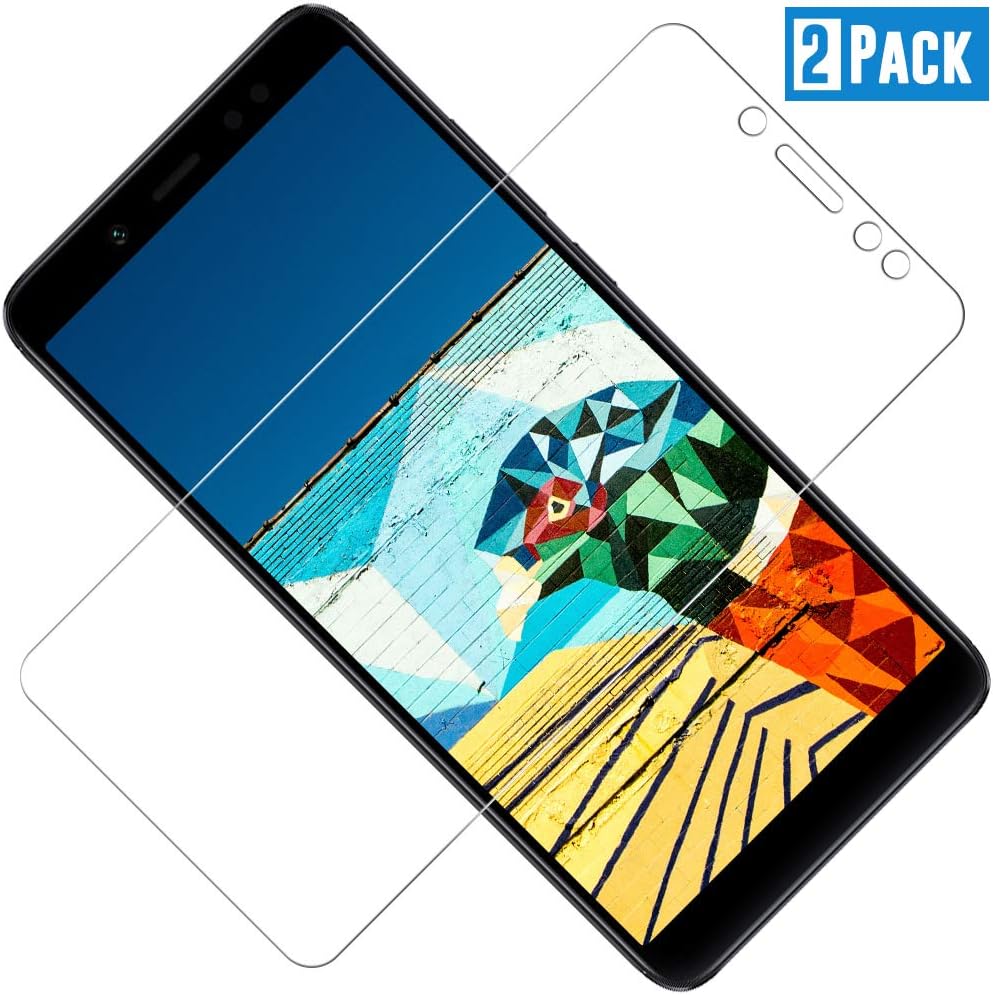 TOIYIOC Screen Protector for Xiaomi Redmi Note 5, [2 Pack] [0.30mm] [Case Friendly] Tempered Glass Film Compatible With Xiaomi Redmi Note 5