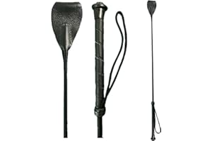 PRAIRIE HORSE SUPPLY Riding Crop for Horse Fiberglass Shaft with Leather Double Slapper