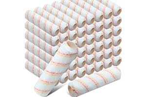 Irenare 48 Pack Paint Roller Covers 9 x 1/2 Inch Microfiber Paint Roller Covers Large Polyester Naps for Painting Walls Ceilings Home Painting Supplies (Yellow,Red)