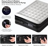 Panana Single Air Bed with Built-in Pump 196x97x47cm Flocked Top view 3