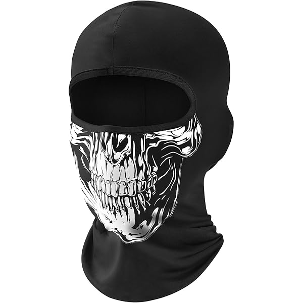 Skull Skeleton Face Mask Neck Gaiter - 3D Print, Breathable, Multi-Use For Halloween, Outdoor Sports