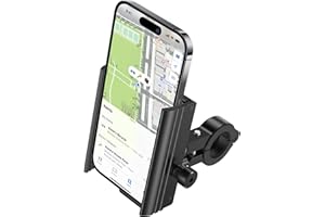 LULAVEN Ubike GPS Bike Phone Mount, Hidden Bicycle Phone Mount Compatible with Apple Find My (iOS Only), Lost Mode, No Monthly Fee, Built-in GPS Tracker Motorcycle Handlebar Clamp for iPhone