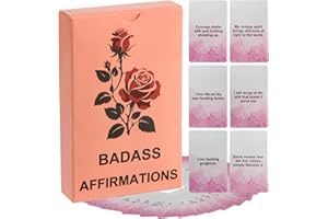 Lapsia Badass Affirmation Cards – Motivational, and a Little Fucking Rude | Christmas & Birthday Gifts for Women