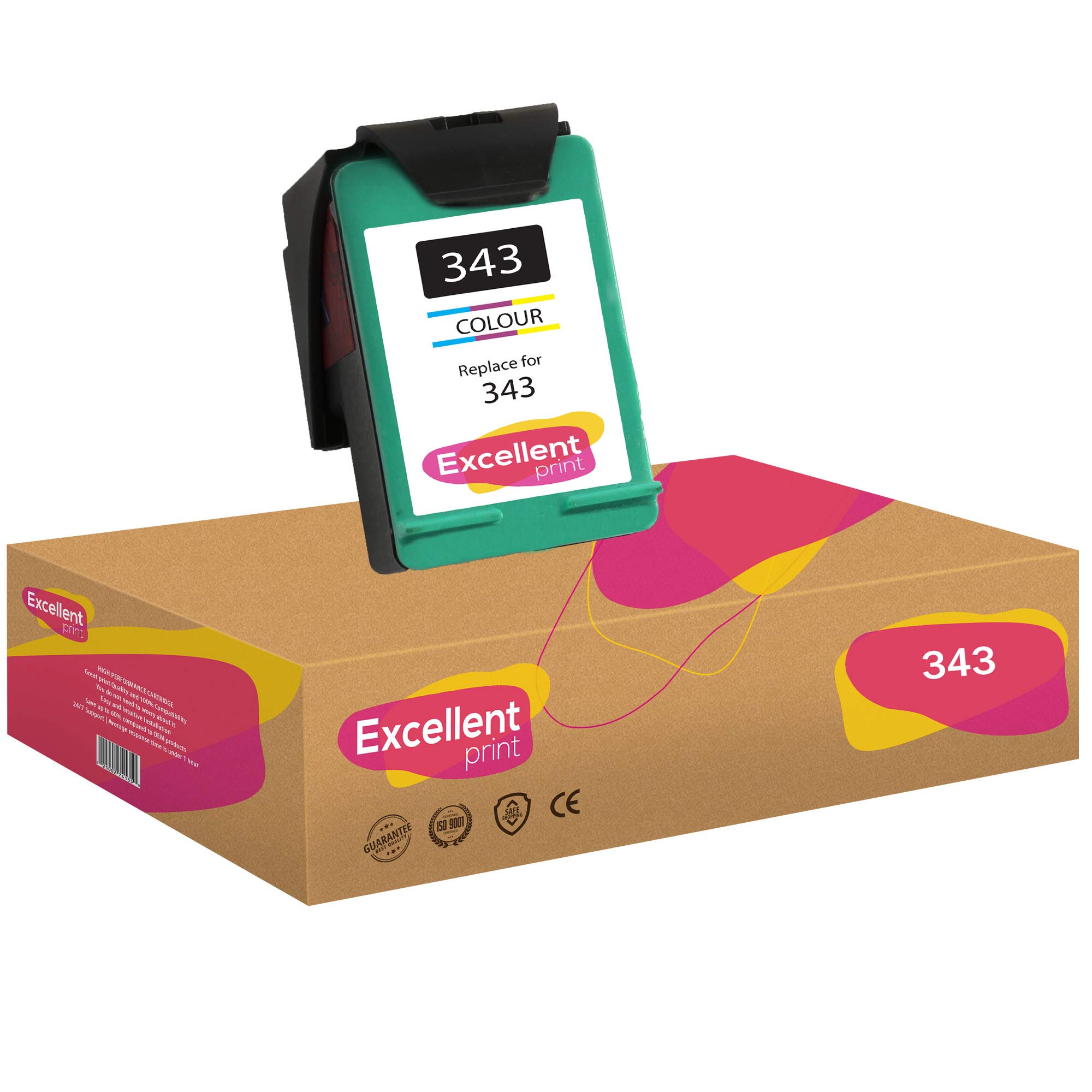 Excellent Print 343 Compatible Ink Cartridges for HP Officejet 100 Photosmart 2573 2575 8050