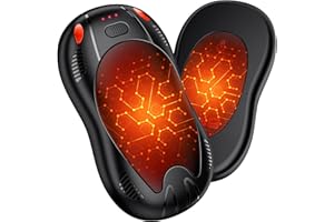 Hand Warmers Rechargeable 10000mAh 2 Pack, FANDLISS Electric Hand Warmers with Double Side Heating 3 Levels Heat, Portable Pocket Heater with AI-Smart Chips, Gifts for Work, Outdoor, Golf, Hunting
