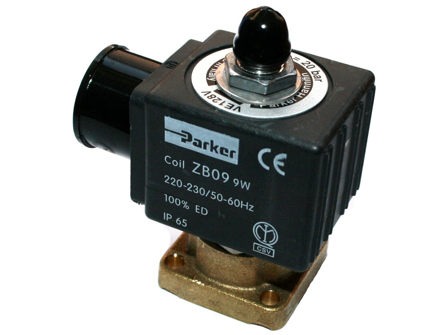 SOLENOID VALVE 3WAYS 230 VAC PARKER VE128 coil type ZB09 OUTER CONE