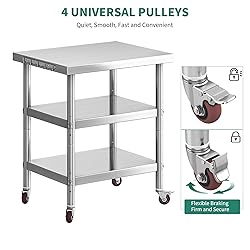 YITAHOME NSF Stainless Steel Table, 36" X 24" Work