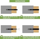BLOSTM Screws and Wall Plugs Set 200 PCS Heavy Duty DIY Assortment view 5