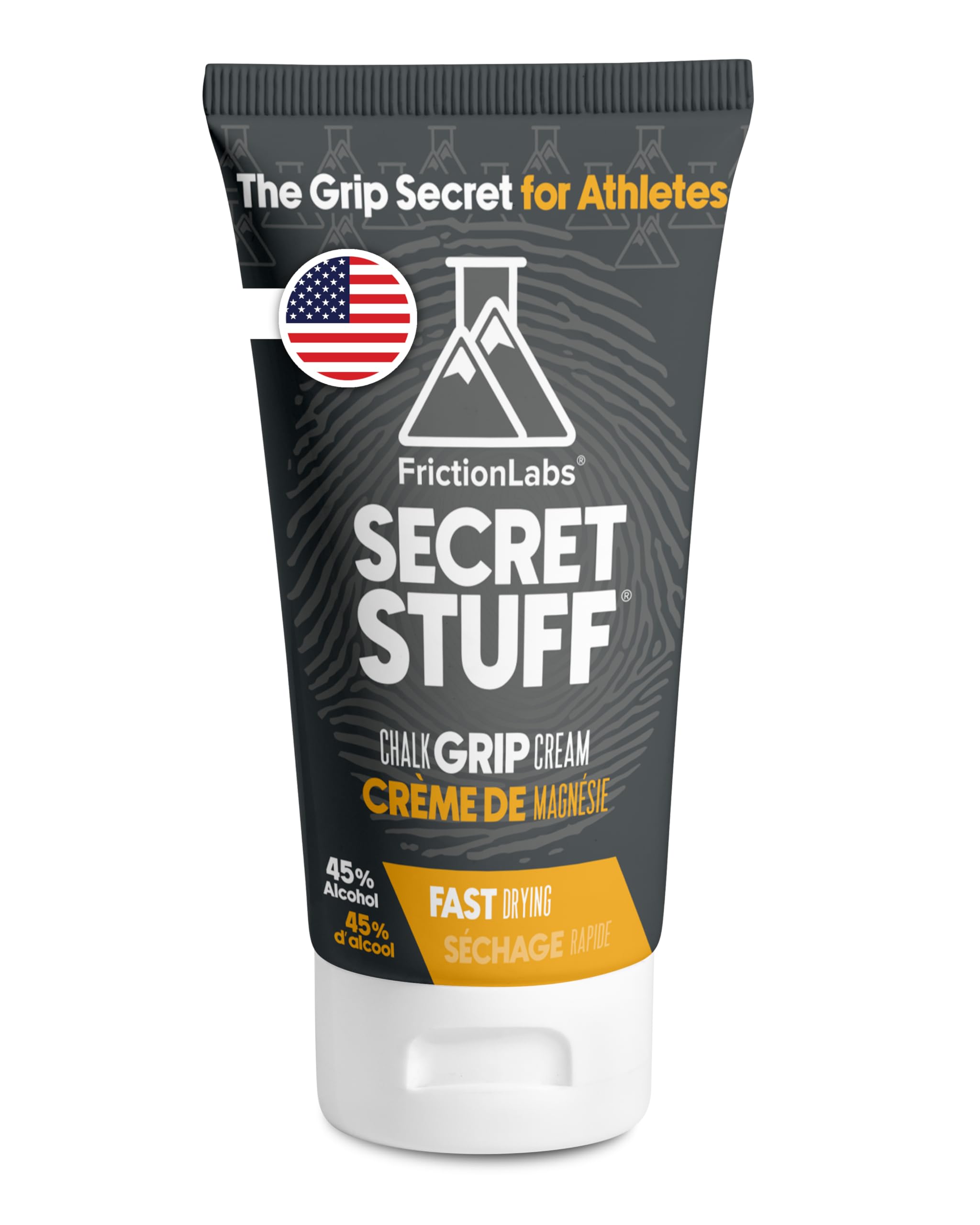 Friction Labs Quick Grip Secret Stuff Liquid Chalk for Athletes - Made in USA - Skin Friendly - Rock Climbing, Weightlifting, Gym, Tennis - Trusted by 100+ Pro Athletes - Best Workout Chalk - 75mL