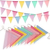MAQIHAN 98 Feet Colorful Pennant Banner Flags - Multicolor Triangle Bunting Flags Triangle Pennant Flag Carnival Decorations Supplies for Carnival Birthday Party Opening Christmas Classroom Decor