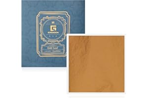 KINGBOOM G KINGBOOM 12 Color Gold Leaf Sheets - Rose Gold, Pack of 100, 3.15in for Crafting, DIY Projects, Painting and Decoration.