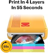 Kodak Mini 2 Retro 4Pass Portable Photo Printer 2.1 x 3.4 inches Black view 3