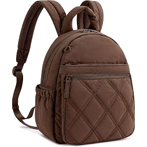 EIRILNKO Mini Backpack for Women, Quilted Puffer Small Backpack | Lightweight backpack purse, casual checkered daypack, water