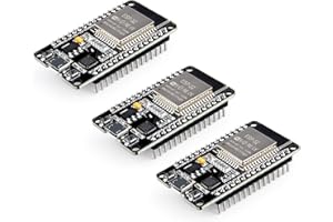 ELEGOO 3pcs ESP-32 Development Board, USB Micro, 2.4GHz Dual Mode WiFi+4.2G Bluetooth Dual Core Microcontroller for Arduino I
