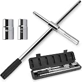 TONDA 4 Way Lug Wrench, Extended Tire Iron, 1/2" Drive, 17/19mm &amp; 21/23mm | EXTENDED LEVERAGE: Extends to 23 inches to provide increased leverage for removing tight lug nuts with less effort