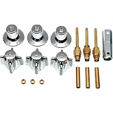 DANCO Bathtub and Shower 3-Handle Remodel/Rebuild Trim Kit for Central Brass Faucets | Knob Handle | 10L-11H, 10L-11C, 10L-13D | Chrome (39616)