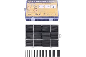 tintoke 900PCS Heat Shrink Tube Kit, PVC & Silicone, 12 Sizes, 1mm-13mm, Electric Insulation, Waterproof, Easy to Use, Vehicl