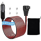16.4 FT DC Power Cord Cable 12V/24V for Car Fridge Car Refrigerator Freezer Compatible with Alpicool, ARB,BougeRV, Bodega, Dometic,Euhomy, ICECO Etc Most Brands Portable Refrigerator (Black, 16.4 FT)
