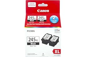 Canon Genuine Canon PG-245XL HIGH Yield Twin Ink Cartridge Value Pack, Black, 2-Pack