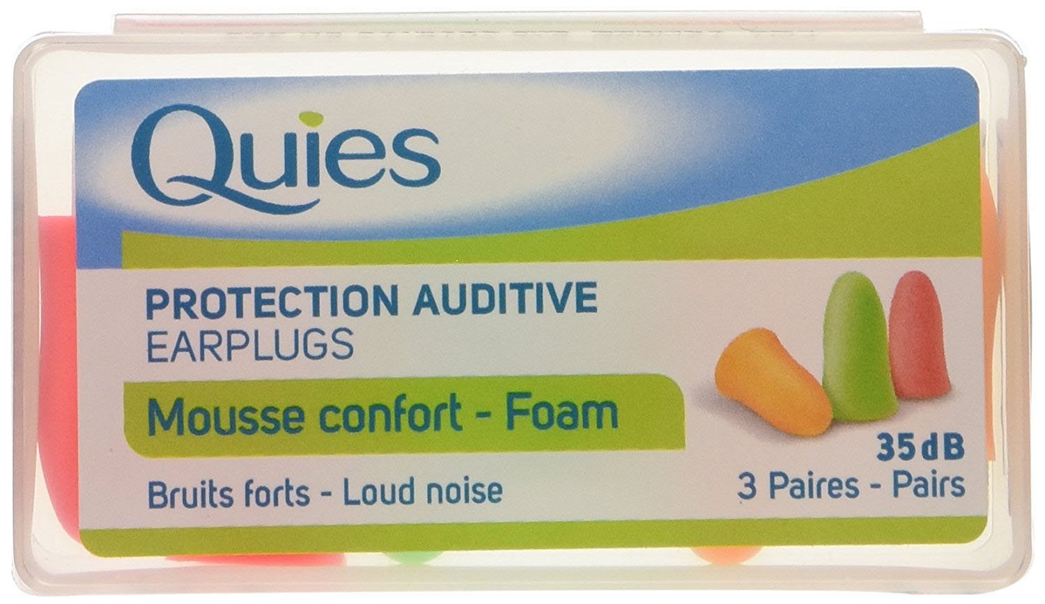 Quies Pair of Foam Earplugs of Earplugs - Pack of 3