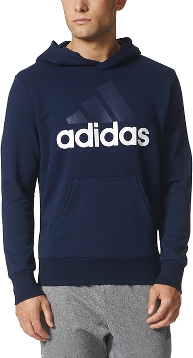 adidas men's essential linear logo pullover hoodie