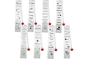 YEEQIN 8PCS Teacher Thank You Gifts Bookmark Appreciation Bookmark Gifts Teacher Appreciation Presents for Birthday Teacher’s Day Retirement Graduation Back to School Gifts (Teacher)