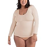 SHAPERMINT Cami Shaper, Womens Long Sleeve T Shirts, Long Sleeve Tops for Women, Compression Shirt Women Long Sleeve Tops