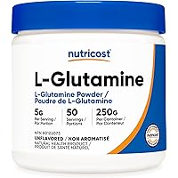 Nutricost L-Glutamine Powder (250g) Unflavored - Gluten-Free, Non-GMO