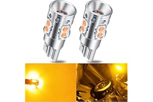 GJTIANXK 194 168 T10 2825 W5W LED Bulb Canbus Error Free Non-Polarity Replacement Bulb for Side Marker Map Door Dome Trunk Cargo Light, Amber Yellow (Pack of 2)