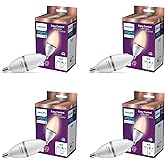 Philips Smart 40W B12 Tunable White Smart Candle-shape 4-Pack, E12, Dimmable, Indoor, Connect to Wi-Fi, Control Voice or App 