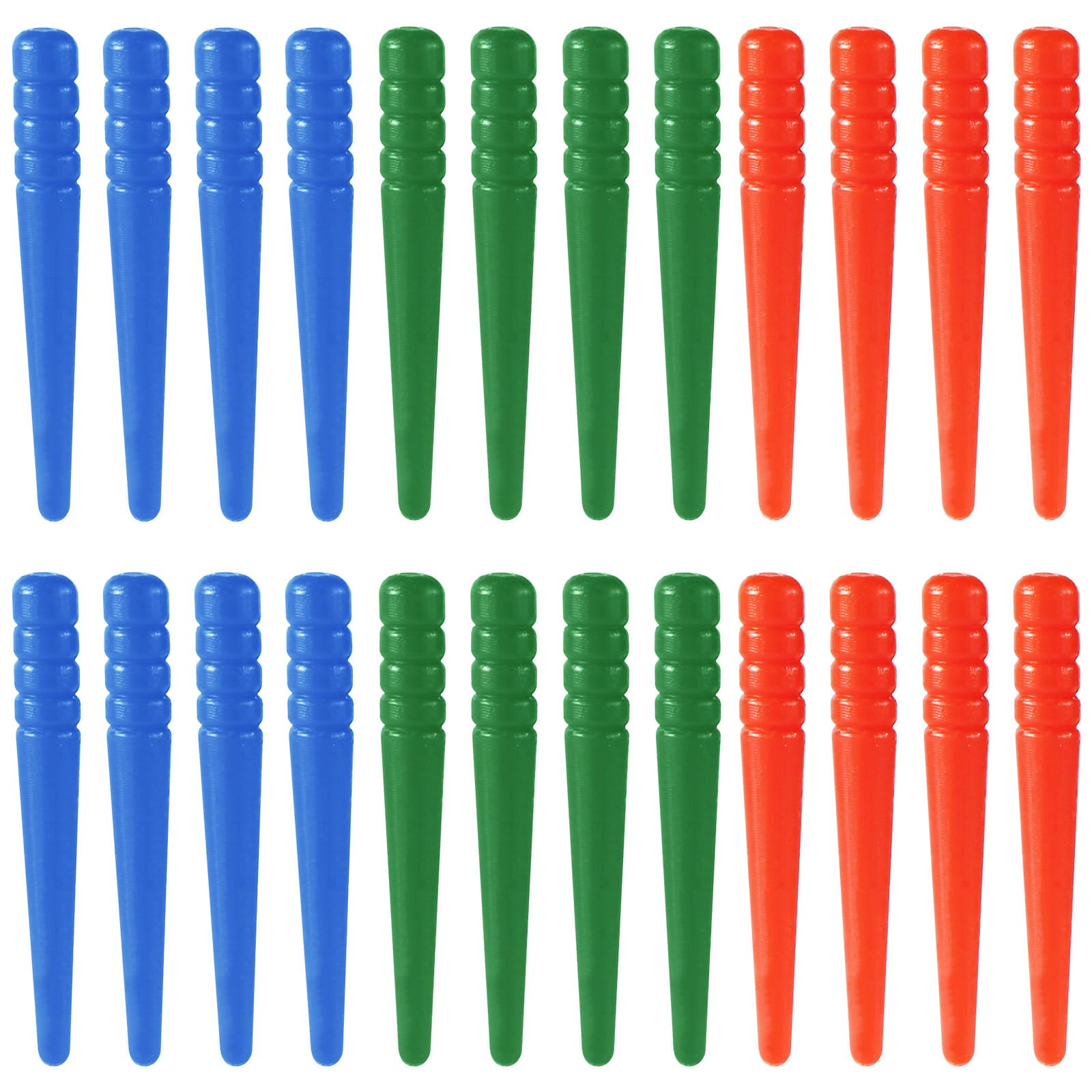 48pcs Cribbage Board Pegs, Plastic Cribbage Pegs Fit 1/8 Holes Peg Board Game Traditional Cribbage Board Pins Cribbage Board Game Accessories (Red, Blue, Green)