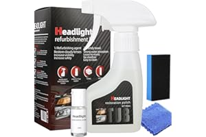 DOUNIU Upgrade Automotive Headlamp Restoration Fluid Kit, 2026 Upgraded Headlight Restoration Coating Spray Kit, Headlight Restoration Kit for Foggy Yellowing Oxidation (1 Set)