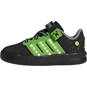 adidas Boys Minecraft Lightorama Court Children Sneakers Shoes Casual - Black
