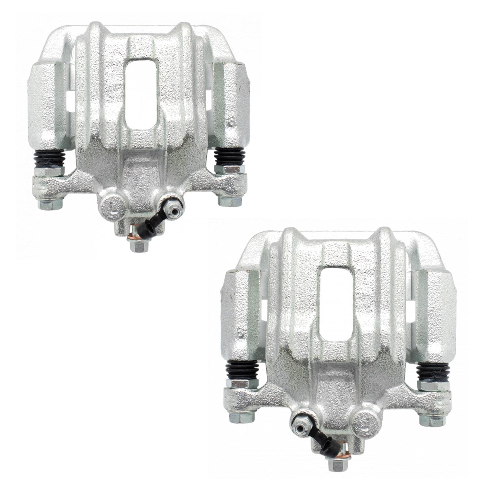 TRQ Rear Brake Caliper Set Zinc Coated Brackets Hardware Compatible with 1991-1995 Acura Legend 1996-1998 RL 1995-1998 Honda Odyssey 1996-1999 Isuzu Oasis Image