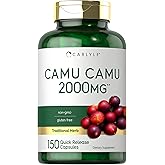 Carlyle Camu Camu with Vitamin C | 150 Capsules | Herb Extract Supplement | Myrciaria Dubia | Non-GMO and Gluten Free