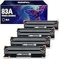 HaloFox Compatible Toner Cartridge Replacement for HP CF283A 83A HP Laserjet Pro MFP M125nw M201dw M225dw M201n M125a M127fn M127fw Printer (Black,4-Pack)